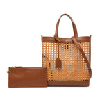 Saint Laurent Toy Wicker North South Tote Basket Shoulder Handbag — view 6