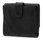 Chanel Wild Stitch CC Logo Bifold Wallet Black Gold Leather — view 2
