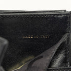 Chanel Wild Stitch CC Logo Bifold Wallet Black Gold Leather — view 8