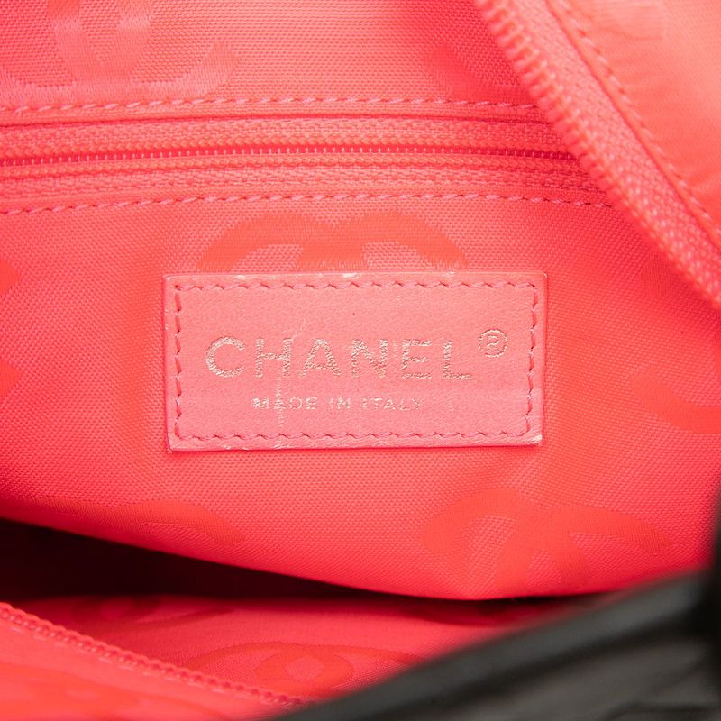 Chanel Cambon Line CC Logo Tote Black Lambskin — view 6