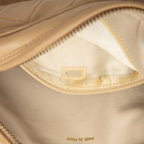 Chanel Quilted CC Logo Fringe Chain Shoulder Bag Crossbody Beige Lambskin — view 5