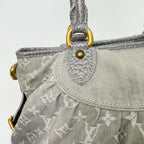 Louis Vuitton Monogram Denim Neo Cabby MM Handbag Gray Gold Vintage — view 6