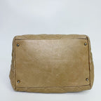 Chanel on the Road Quilted Bucket Shoulder Bag Leather Beige Silver Seal Vintage — view 7