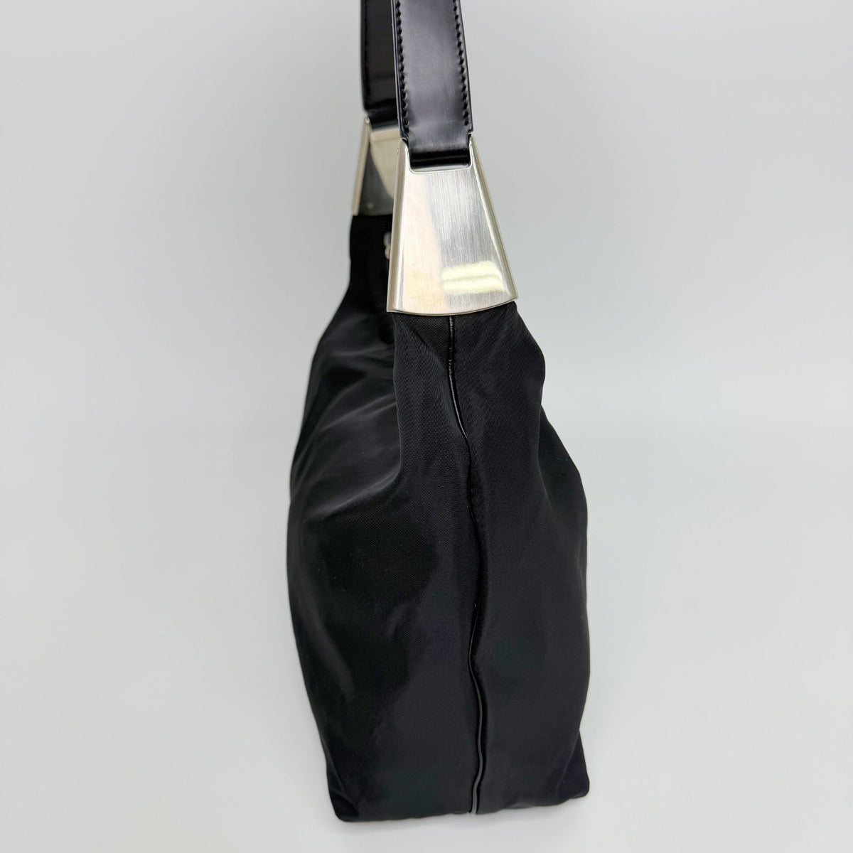 Prada Tessuto Nylon Shoulder Bag Black Vintage — view 4