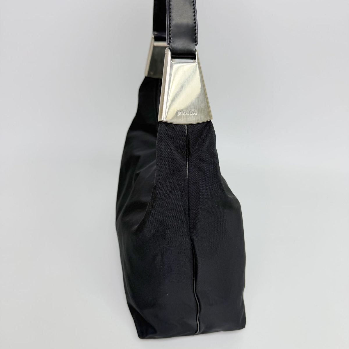 Prada Tessuto Nylon Shoulder Bag Black Vintage — view 5