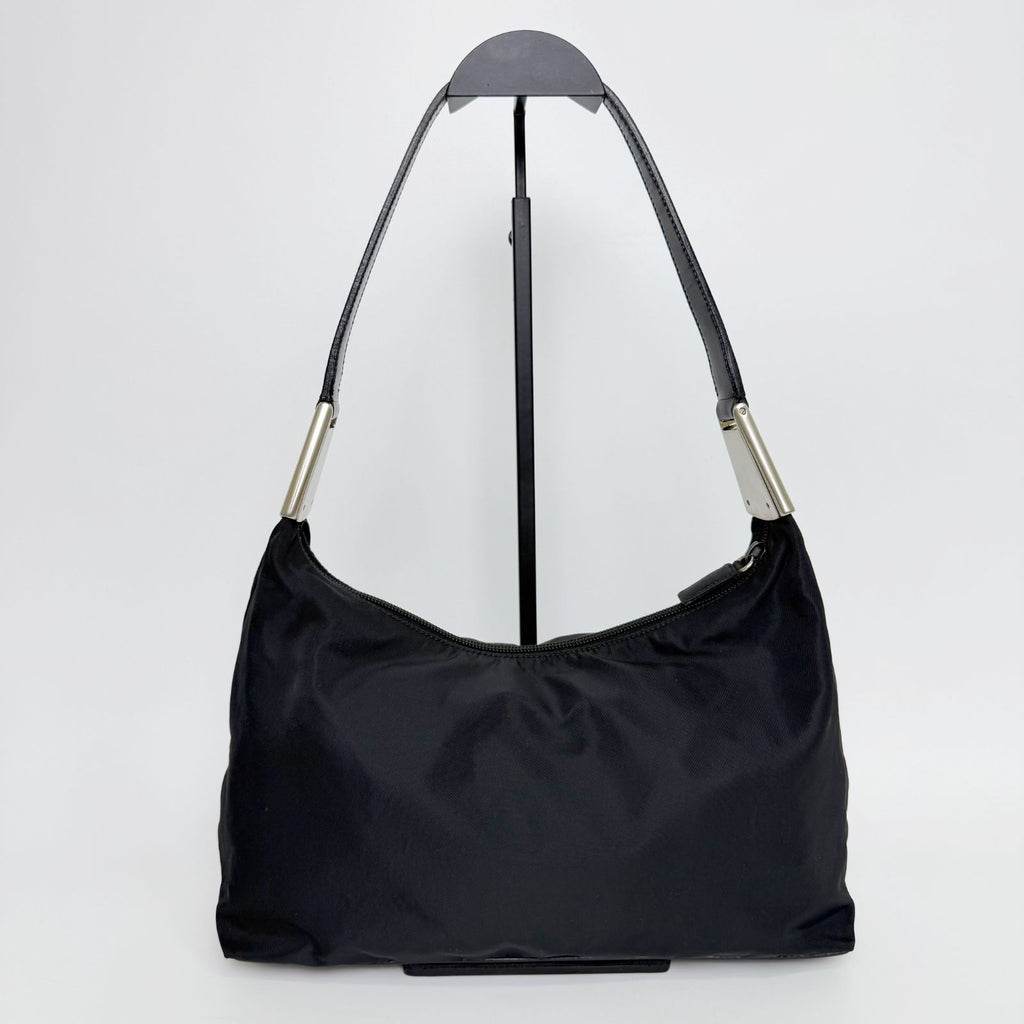 Prada Tessuto Nylon Shoulder Bag Black Vintage — view 3
