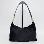 Prada Tessuto Nylon Shoulder Bag Black Vintage — view 3