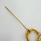 Loewe Anagram Rope Brooch Plated Gold Vintage — view 7