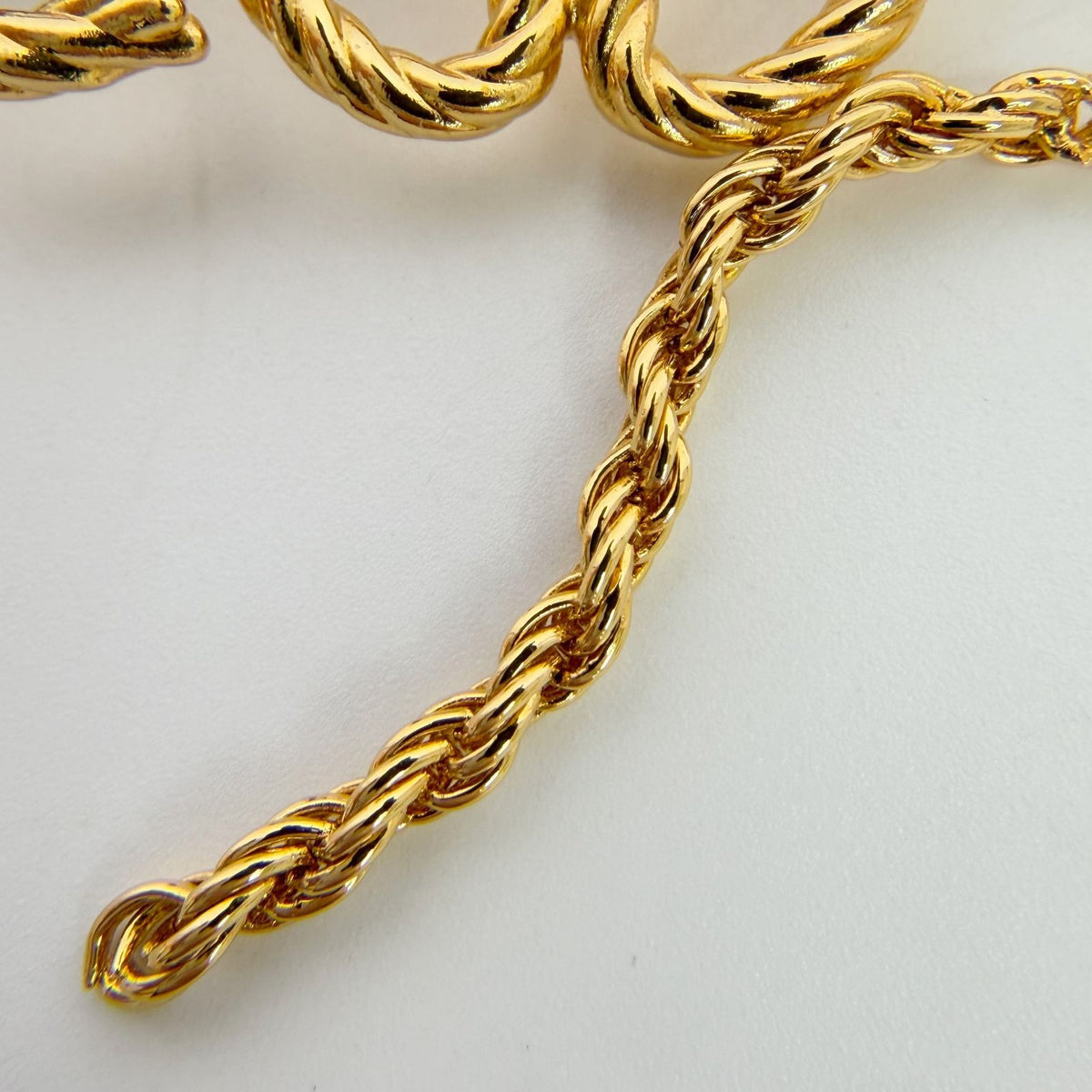 Loewe Anagram Rope Brooch Plated Gold Vintage — view 4