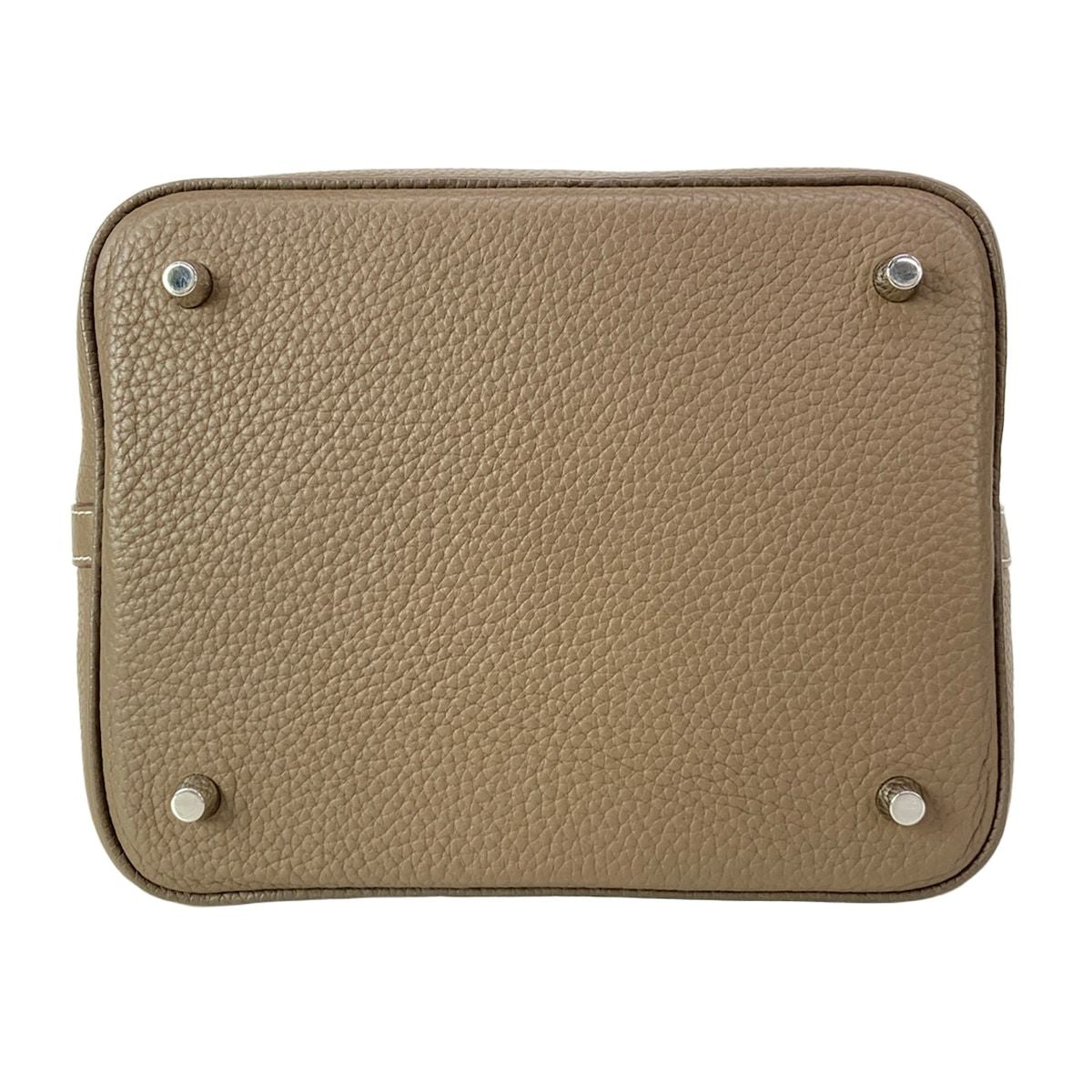 Hermes Handbag Picotin Lock MM Etoupe Silver — view 5