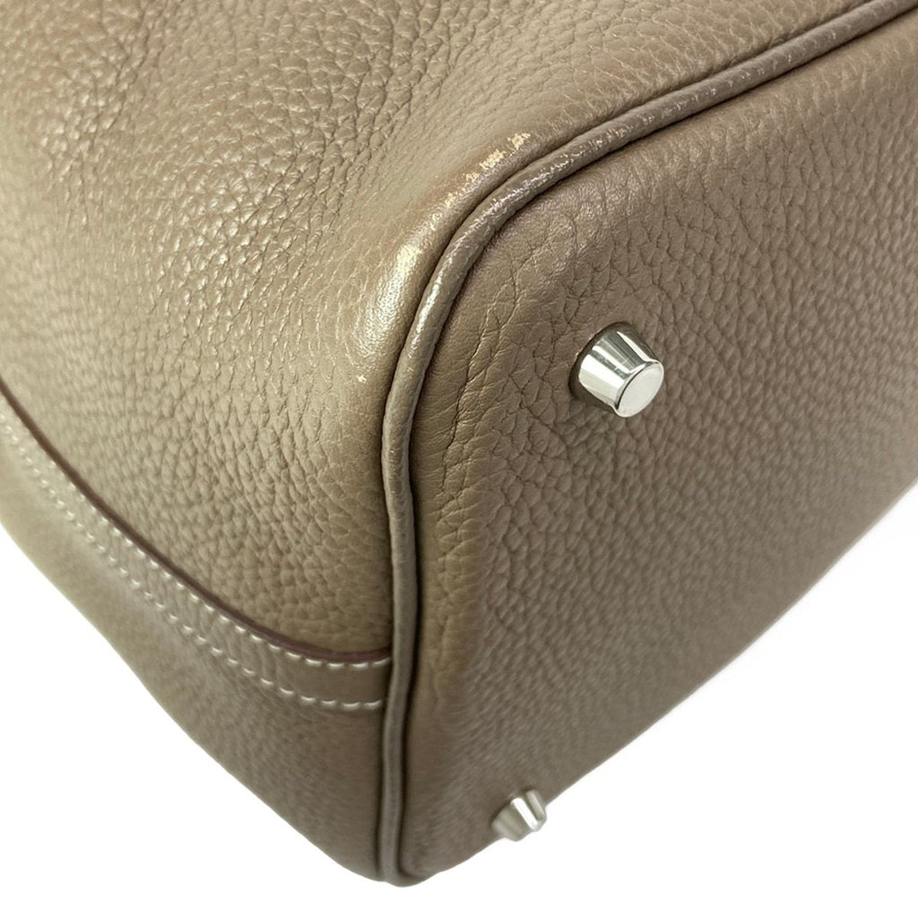 Hermes Handbag Picotin Lock MM Etoupe Silver — view 7
