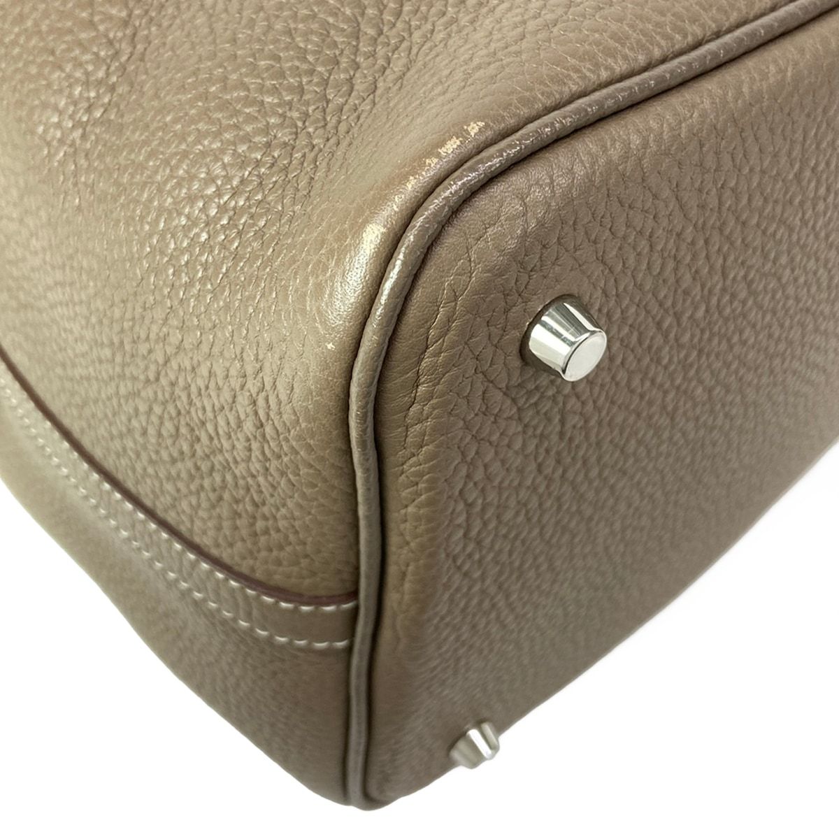 Hermes Handbag Picotin Lock MM Etoupe Silver — view 7