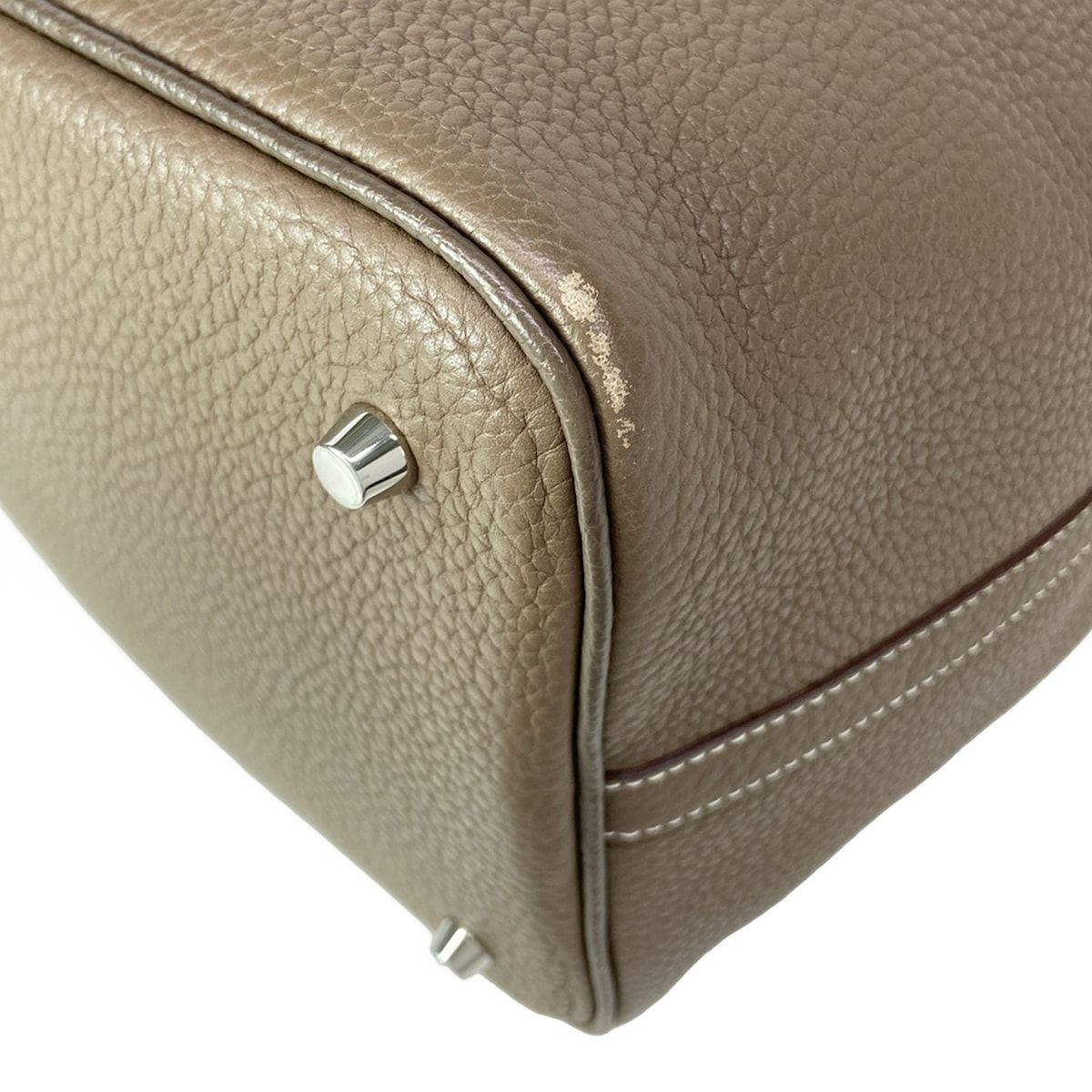 Hermes Handbag Picotin Lock MM Etoupe Silver — view 6