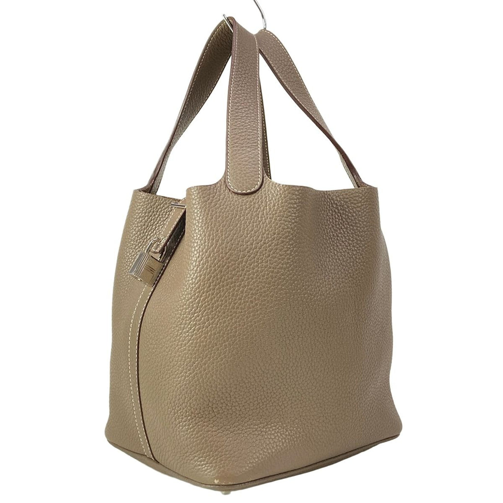 Hermes Handbag Picotin Lock MM Etoupe Silver