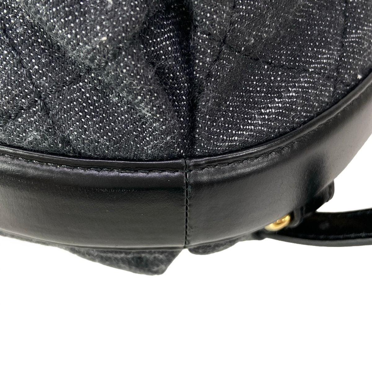 Chanel Backpack Quilted Black Gold Chain — view 6