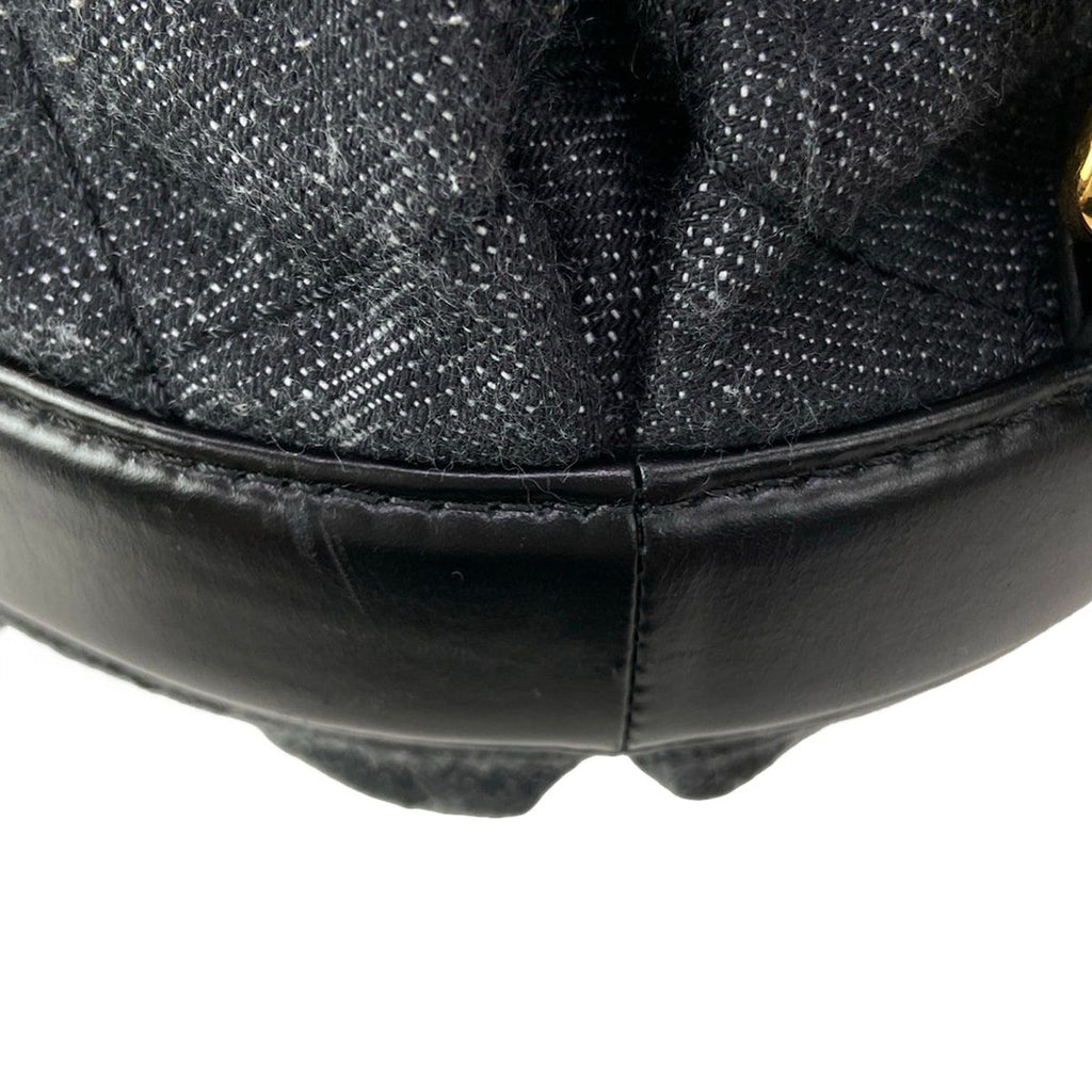 Chanel Backpack Quilted Black Gold Chain — view 8