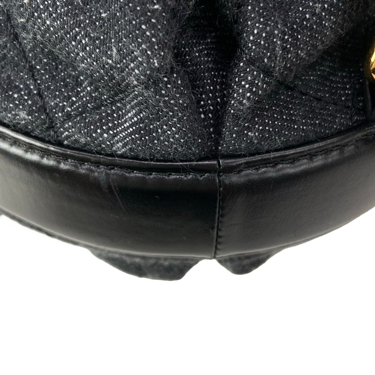 Chanel Backpack Quilted Black Gold Chain — view 8