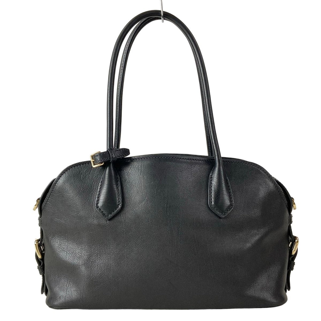 Prada Shoulder Bag Shine Medium Black Leather — view 3