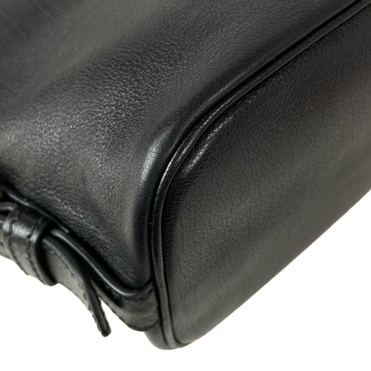 Prada Shoulder Bag Shine Medium Black Leather — view 7