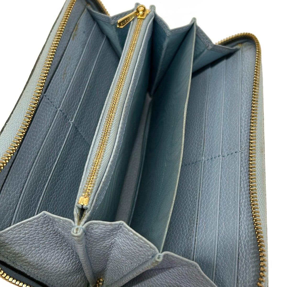 Gucci Wallet Zumi Light Blue Zip Around Leather — view 3