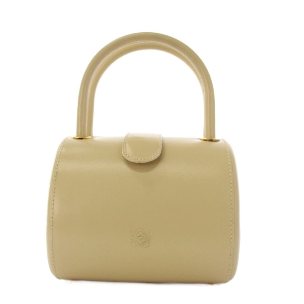 Loewe Vintage Anagram Handbag Leather Beige