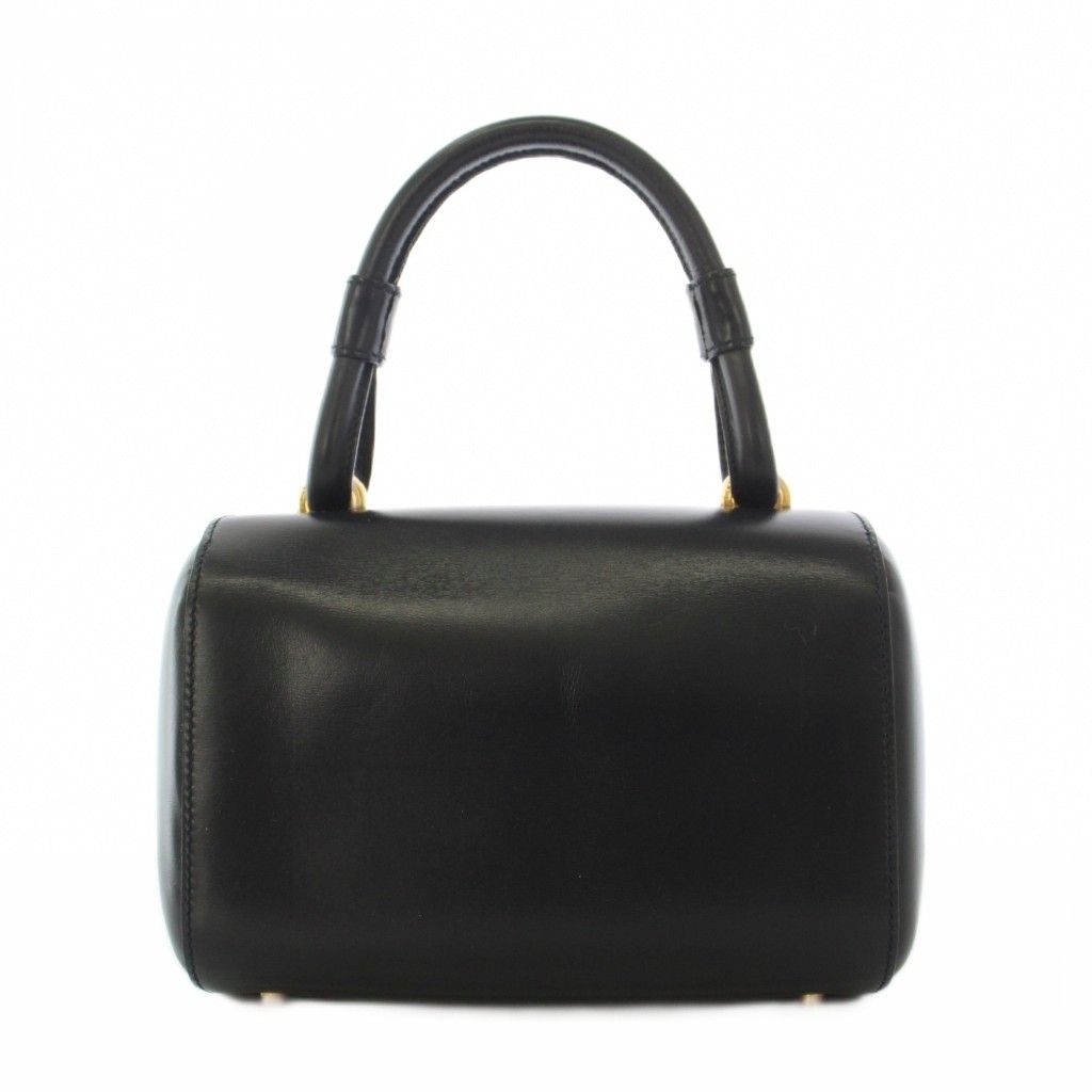 Loewe Vintage Handbag Anagram One Handle Leather Black — view 3