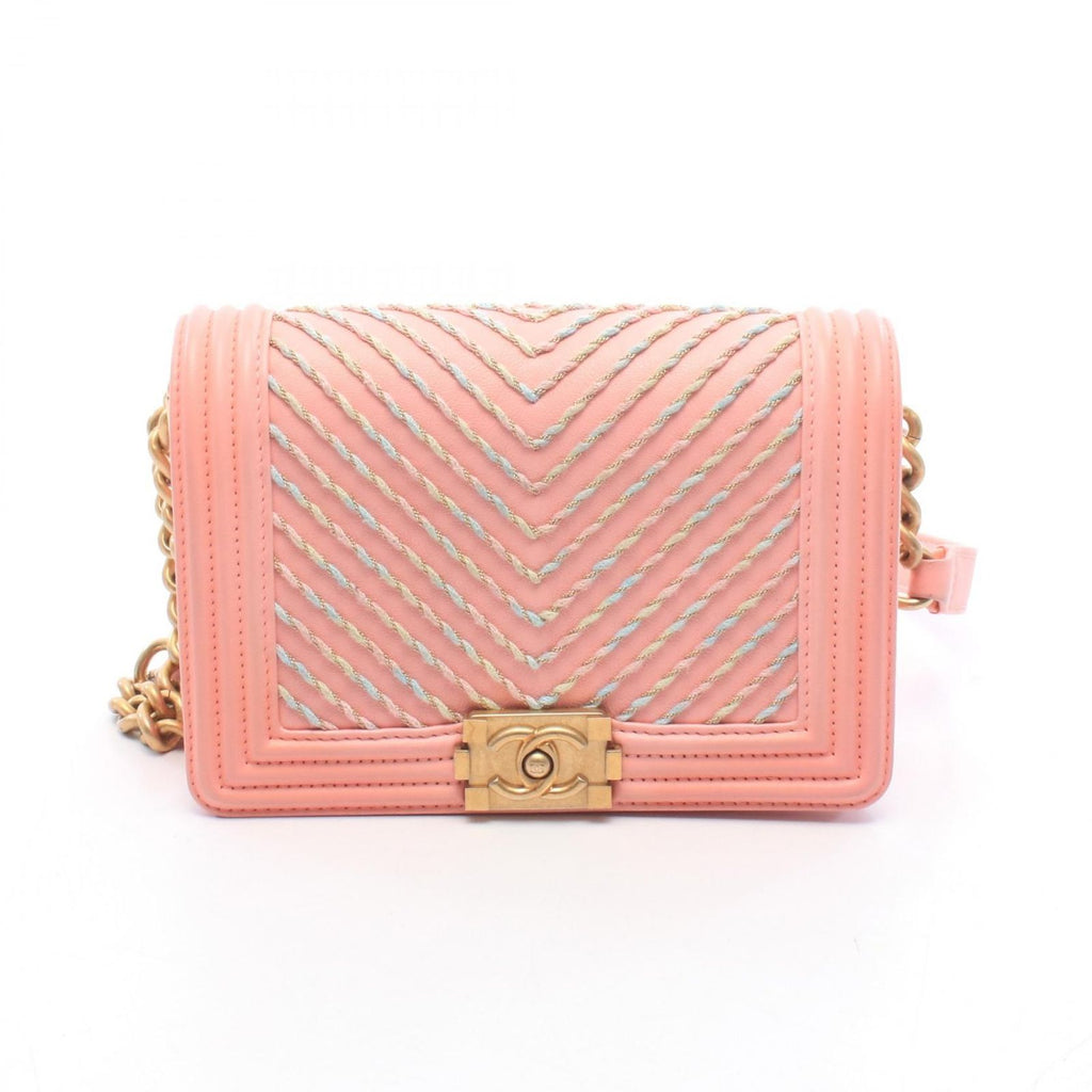 Chanel Waist Bag Boy by the Sea Flap Chain Pink Lambskin