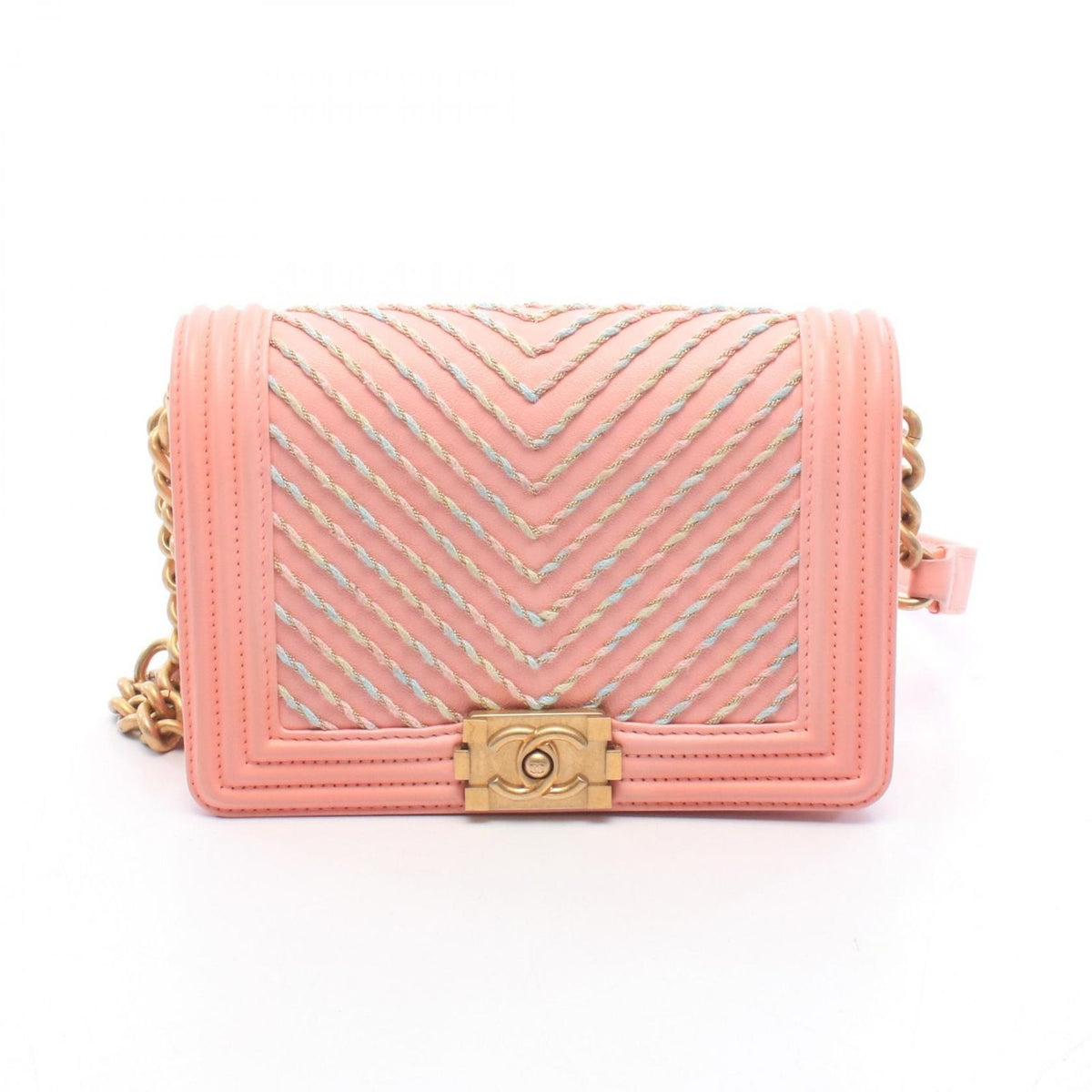 Chanel Waist Bag Boy by the Sea Flap Chain Pink Lambskin