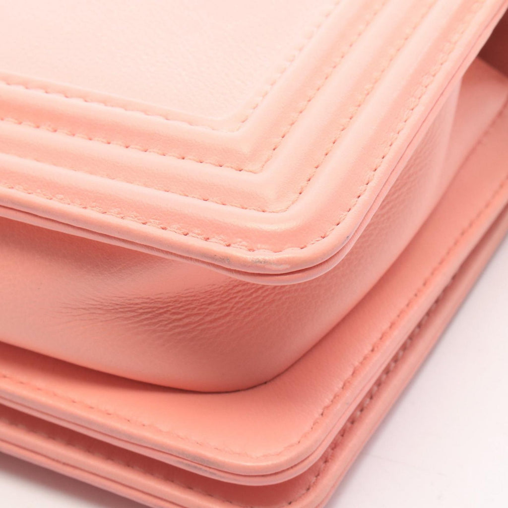 Chanel Waist Bag Boy by the Sea Flap Chain Pink Lambskin — view 8