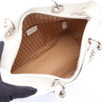 Dior Handbag Lady Dior Large 2-Way White Leather — view 3