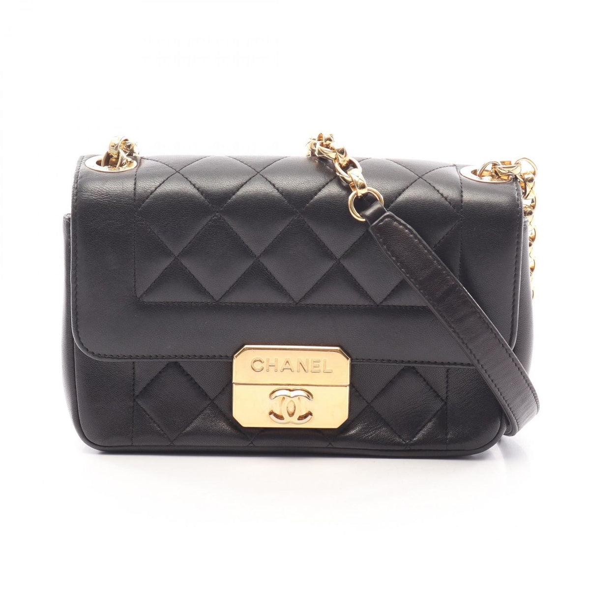 Chanel Shoulder Bag Chic with Me Quilted Black Lambskin Small Chain