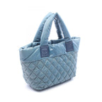 Chanel Tote Coco Cocoon Small Blue Green Nylon Leather — view 2