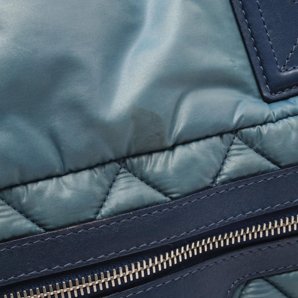 Chanel Tote Coco Cocoon Small Blue Green Nylon Leather — view 7