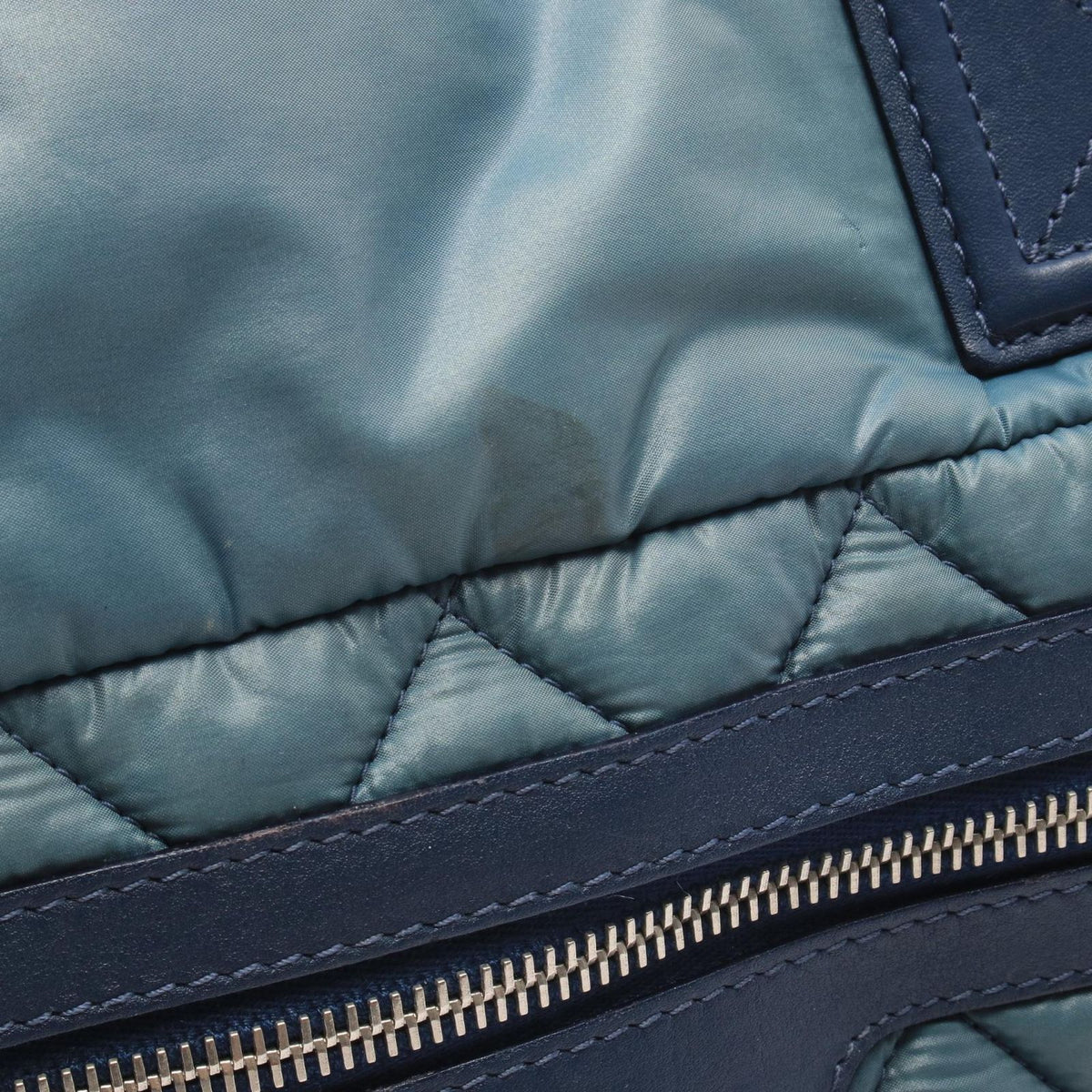 Chanel Tote Coco Cocoon Small Blue Green Nylon Leather — view 7