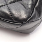 Chanel Shoulder Bag Quilted Heart Lock Black Lambskin Small Chain — view 8