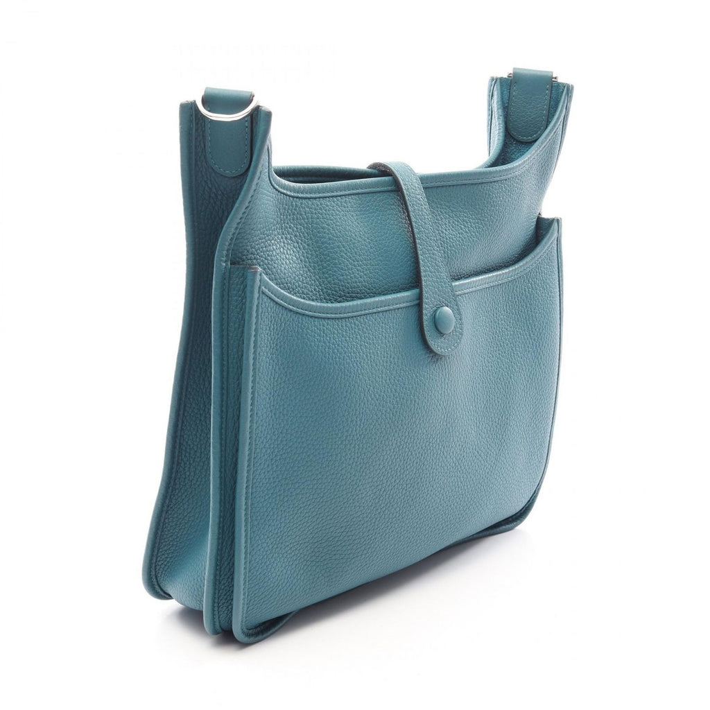 Hermes Shoulder Bag Evelyne 3 Trois PM 2-Way Vert Bosphore Leather — view 2
