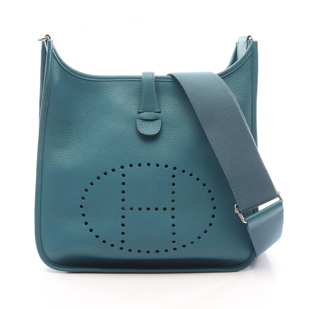 Hermes Shoulder Bag Evelyne 3 Trois PM 2-Way Vert Bosphore Leather