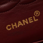 Chanel Shoulder Bag Quilted Double Flap Black Lambskin Chain — view 4