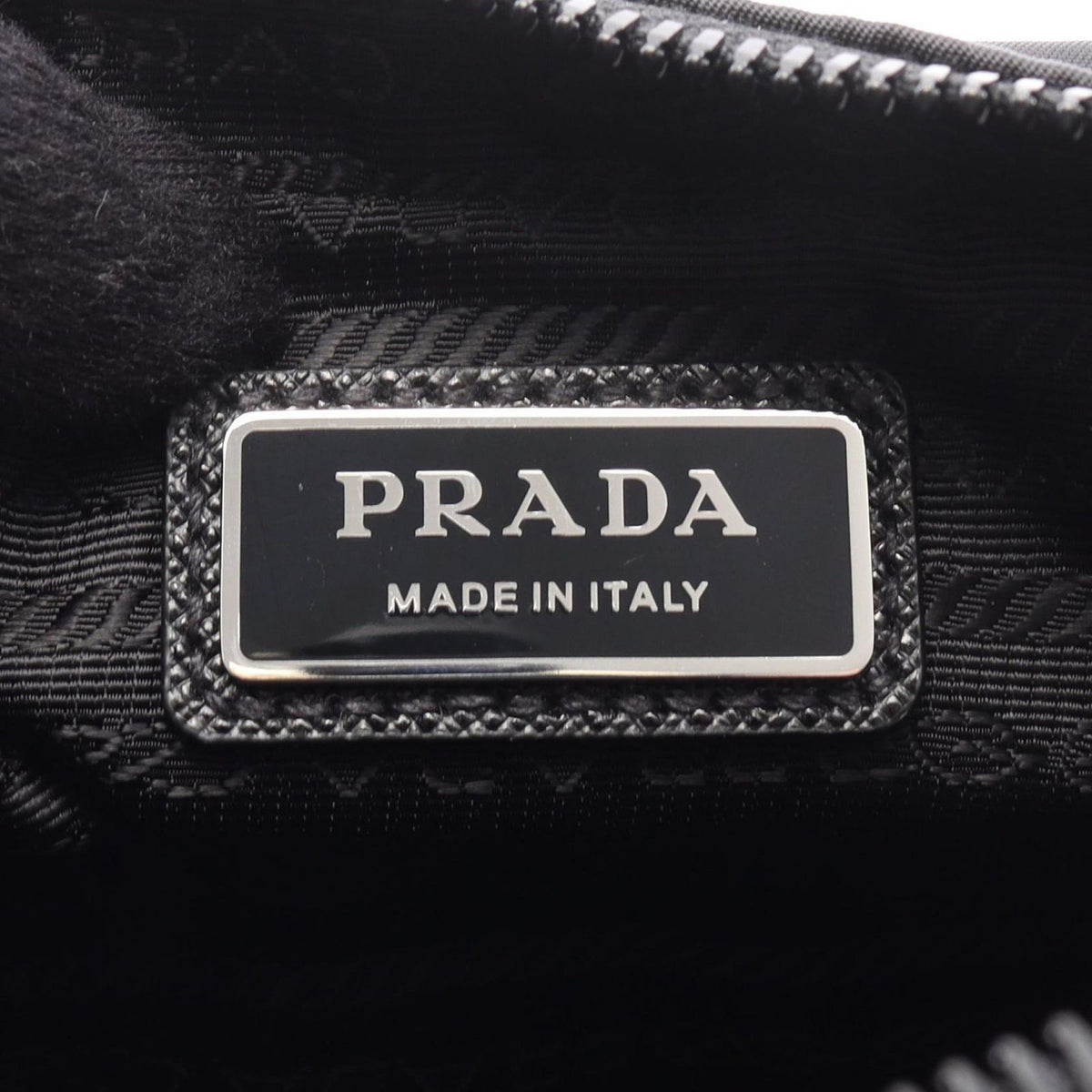 Prada Shoulder Bag Tessuto Saffian Nylon Saffiano Leather — view 4