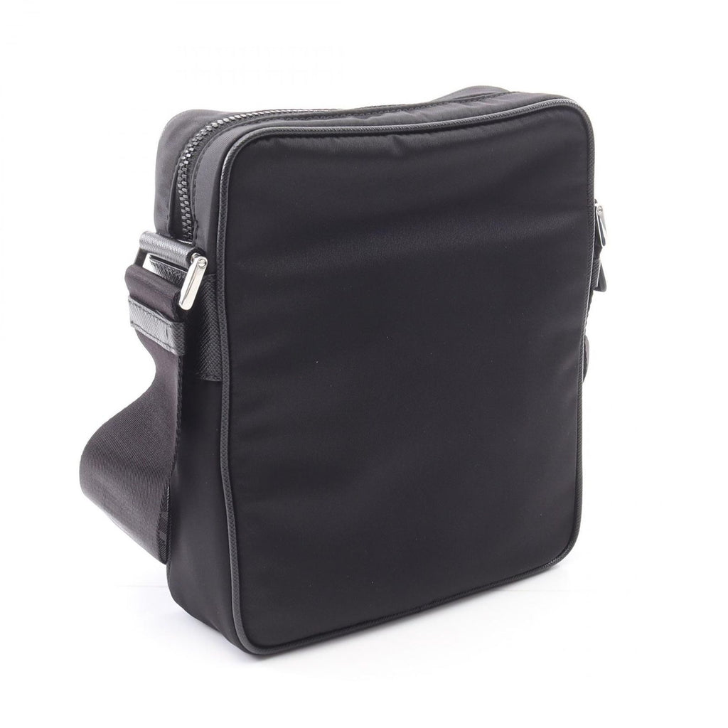 Prada Shoulder Bag Tessuto Saffian Nylon Saffiano Leather — view 2