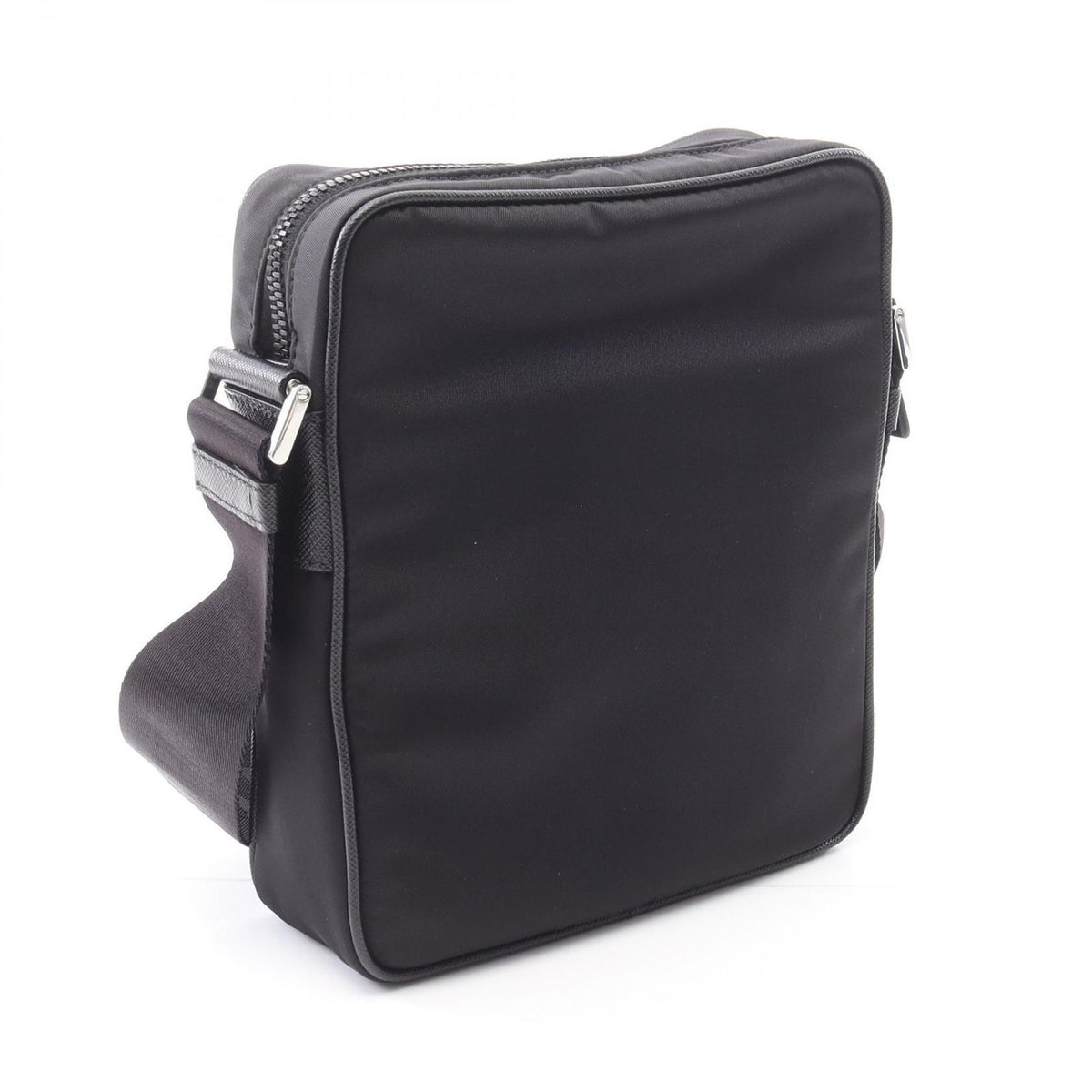 Prada Shoulder Bag Tessuto Saffian Nylon Saffiano Leather — view 2