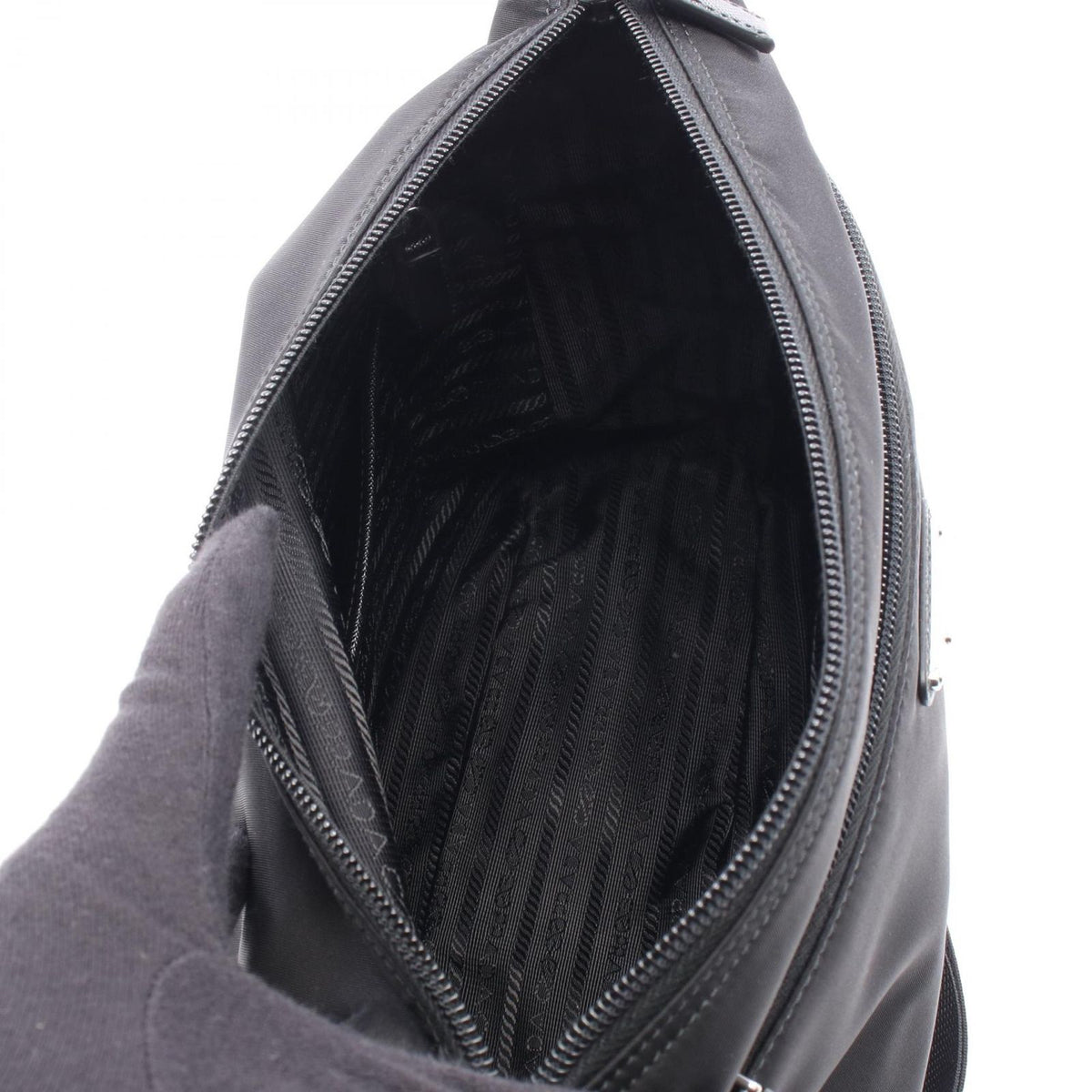 Prada Shoulder Bag Nylon Leather — view 3