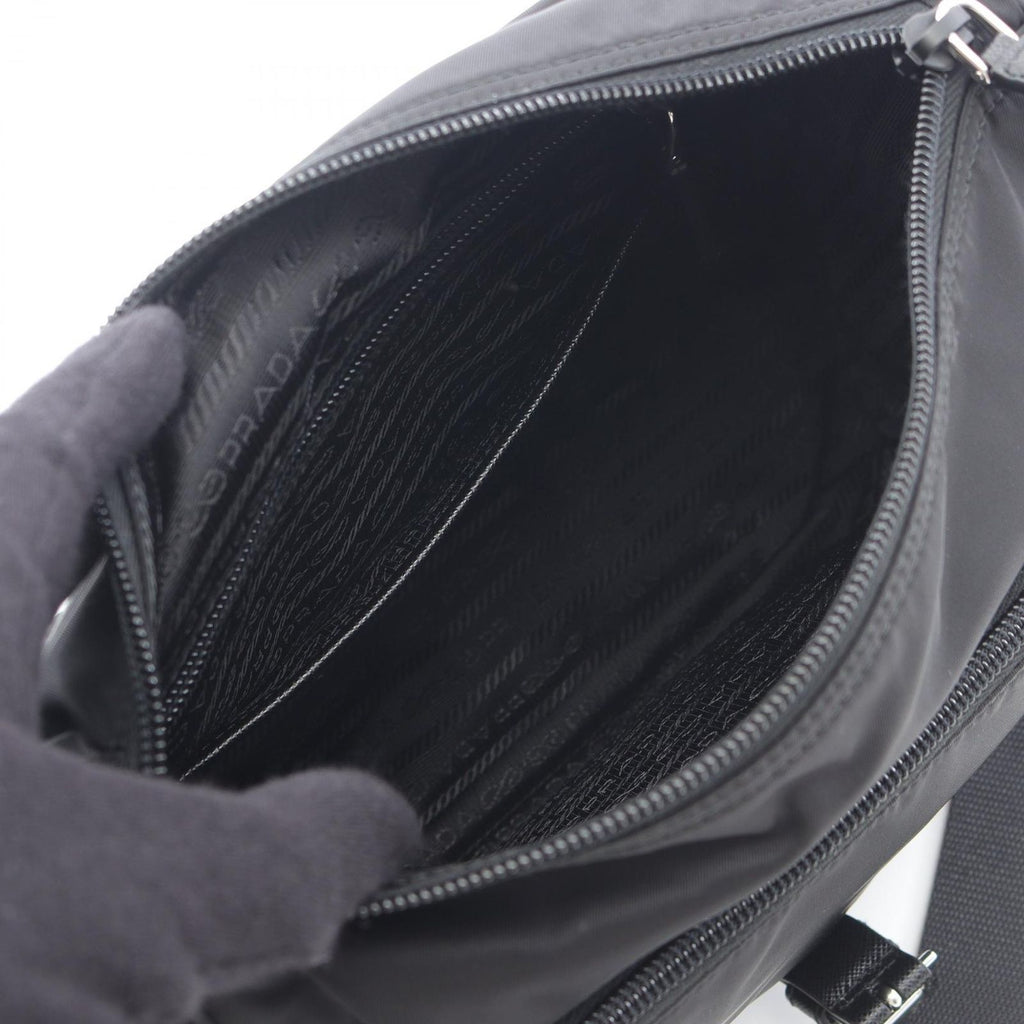 Prada Shoulder Bag Nylon Saffiano Leather — view 3