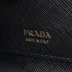 Prada Coin Purse Saffiano Triang L-shaped Zipper Leather — view 4