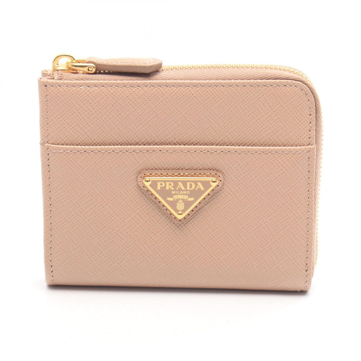 Prada Coin Purse Saffiano Triang Leather