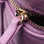 Chanel Handbag Quilted Vanity Bag 2-Way Purple Caviar Leather Small Chain — view 6