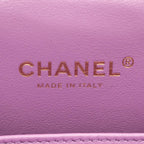 Chanel Handbag Quilted Vanity Bag 2-Way Purple Caviar Leather Small Chain — view 4