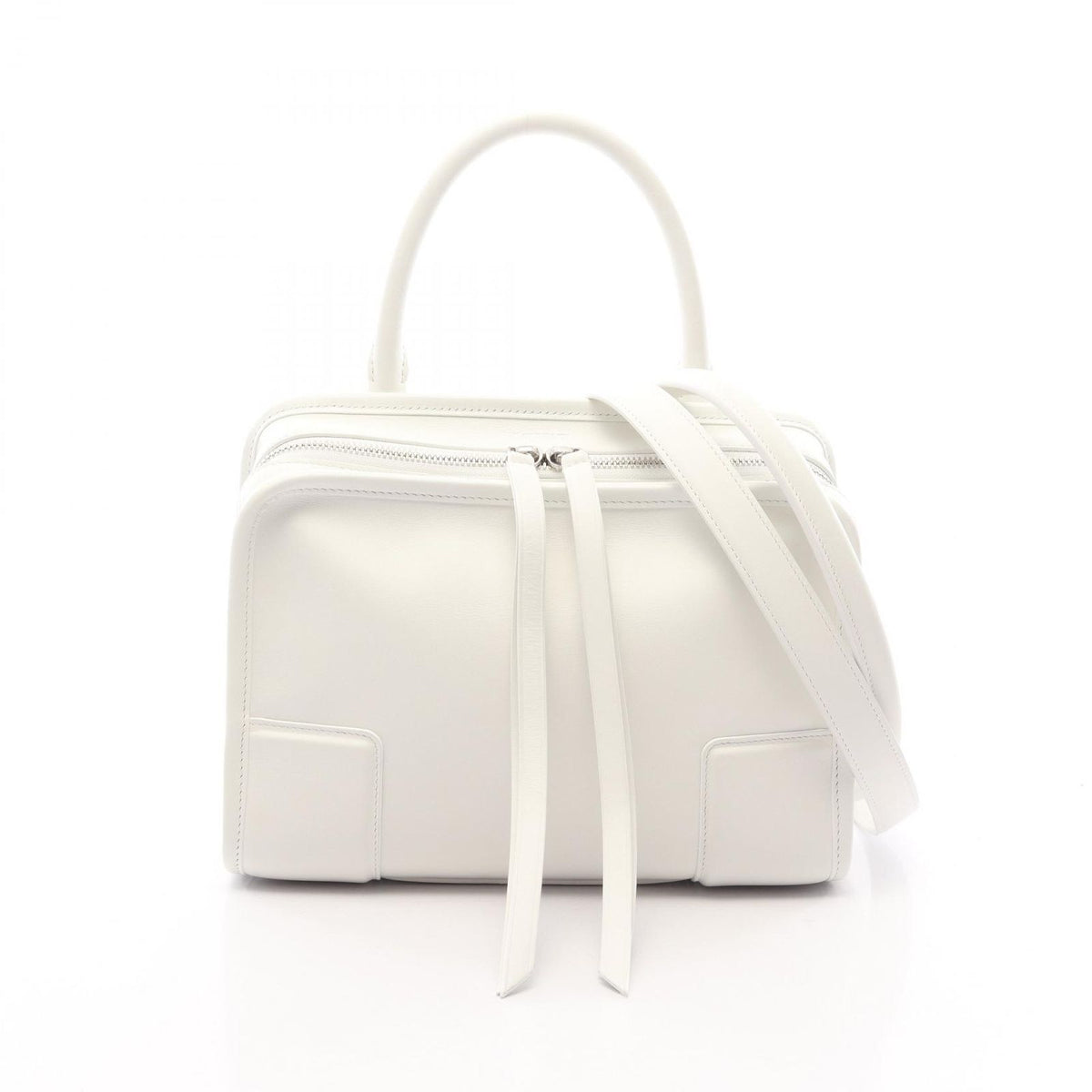 Loewe Handbag Amazona 180 Small 2-Way White Leather Bag