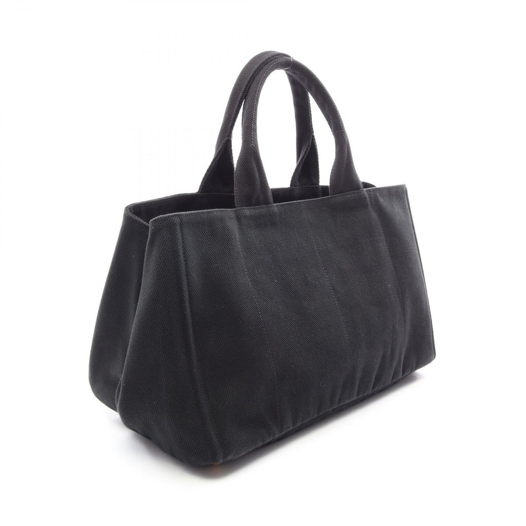 Prada Tote Denim Canapa Black White Canvas Large — view 2