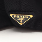 Prada Tote Denim Canapa Black White Canvas Large — view 5